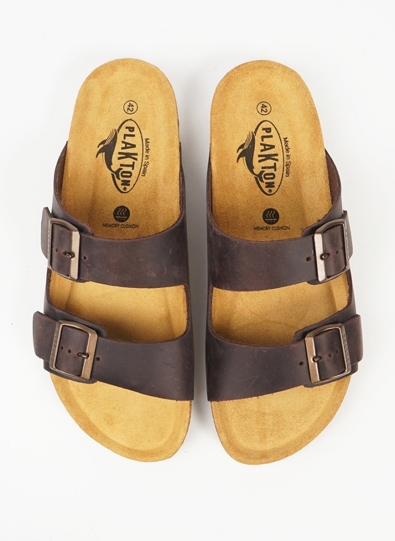 ΑΝΔΡΙΚΟ ΑΝΑΤΟΜΙΚΟ ΣΑΝΔΑΛΙ PLAKTON 175857 ΜΕ MEMORY CUSHION & ΔΙΠΛΗ ΑΓΚΡΑΦΑ