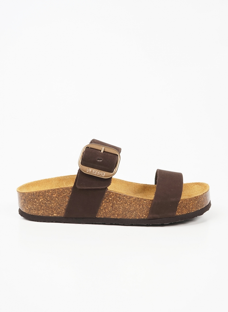 ΓΥΝΑΙΚΕΙΑ ΑΝΑΤΟΜΙΚΑ ΔΕΡΜΑΤΙΝΑ ΣΑΝΔΑΛΙΑ PLAKTON 343004 ΜΕ MEMORY CUSHION