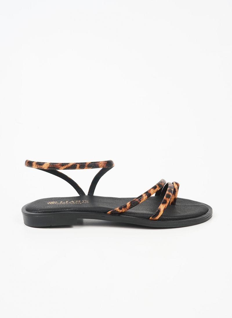 ΓΥΝΑΙΚΕΙΑ ΔΕΡΜΑΤΙΝΑ ΣΑΝΔΑΛΙΑ ANIMAL PRINT