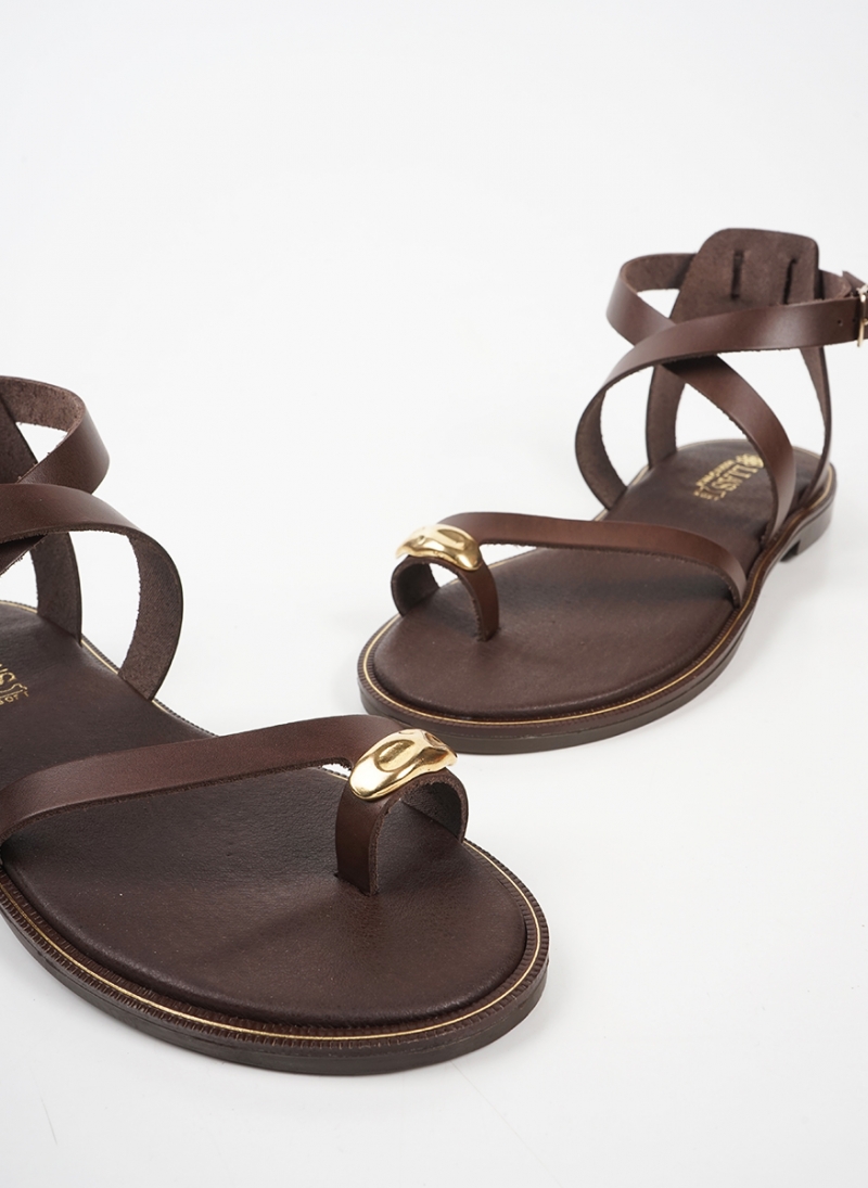 ΓΥΝΑΙΚΕΙΑ ΔΕΡΜΑΤΙΝΑ ΣΑΝΔΑΛΙΑ ΕΛΛΗΝΙΚΗΣ ΚΑΤΑΣΚΕΥΗΣ ΜΕ ΔΙΧΑΛΟ