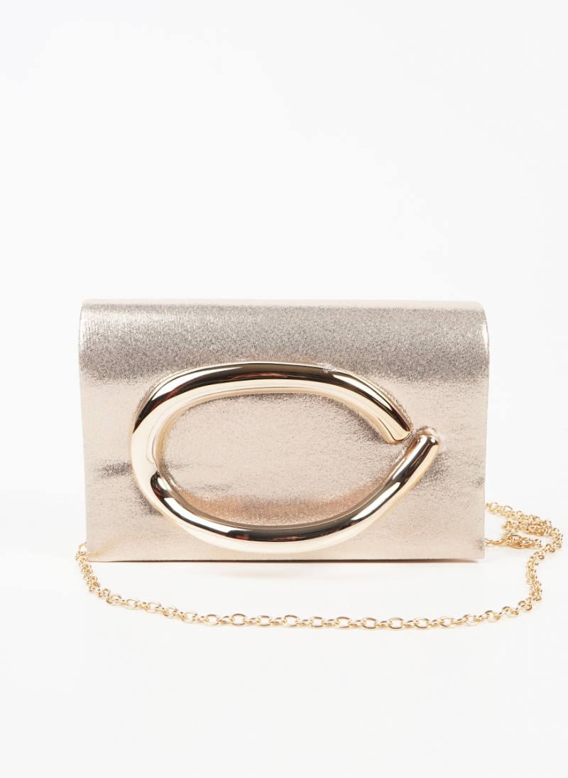 ΓΥΝΑΙΚΕΙΟ ΒΡΑΔΙΝΟ ΤΣΑΝΤΑΚΙ CLUTCH ΜΕ ΜΕΤΑΛΛΙΚΗ ΛΑΒΗ 43012
