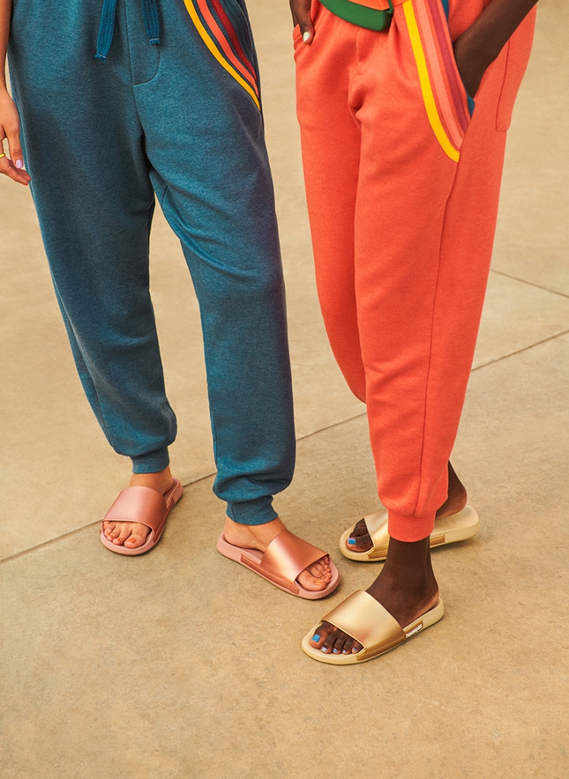 HAVAIANA'S SLIDES  'CLASSIC METALLIC '