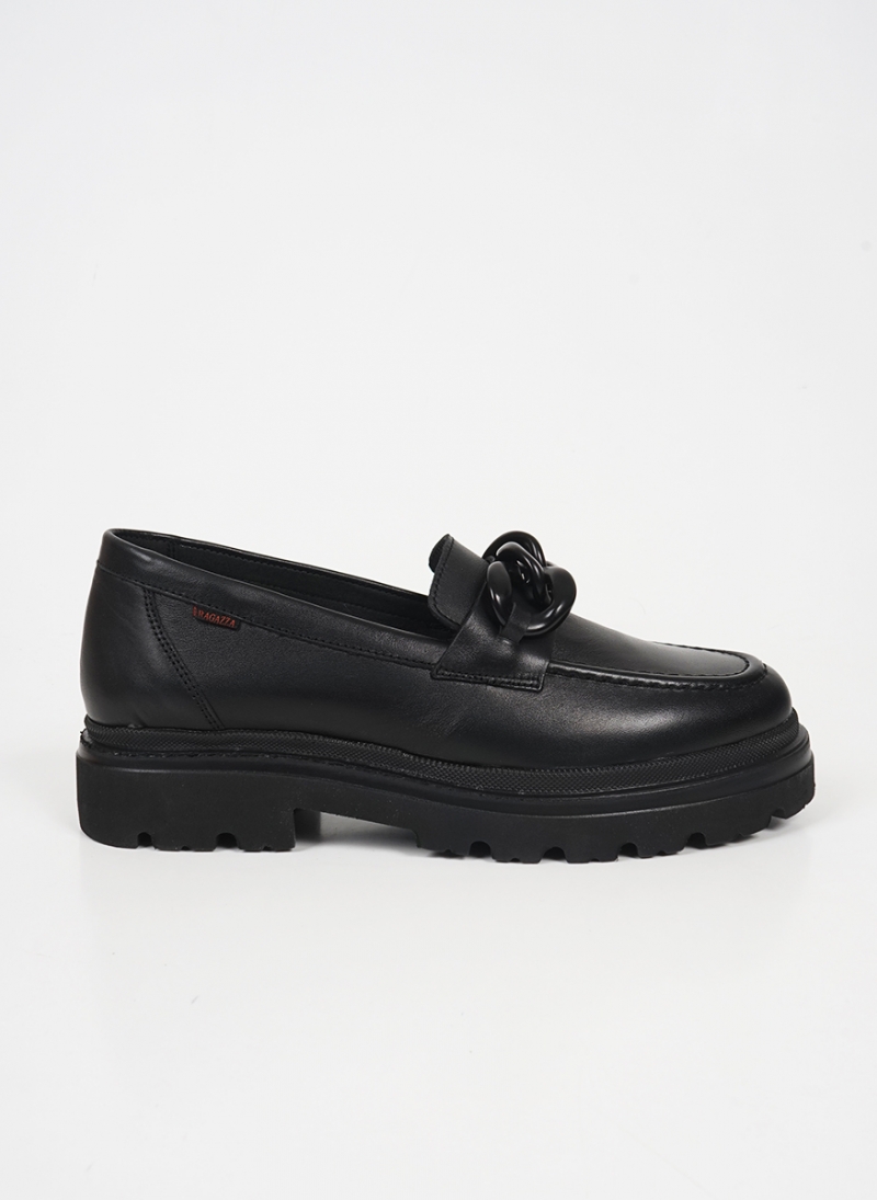 LOAFERS RAGAZZA ΜΕ ΜΕΤΑΛΛΙΚΗ ΑΓΚΡΑΦΑ