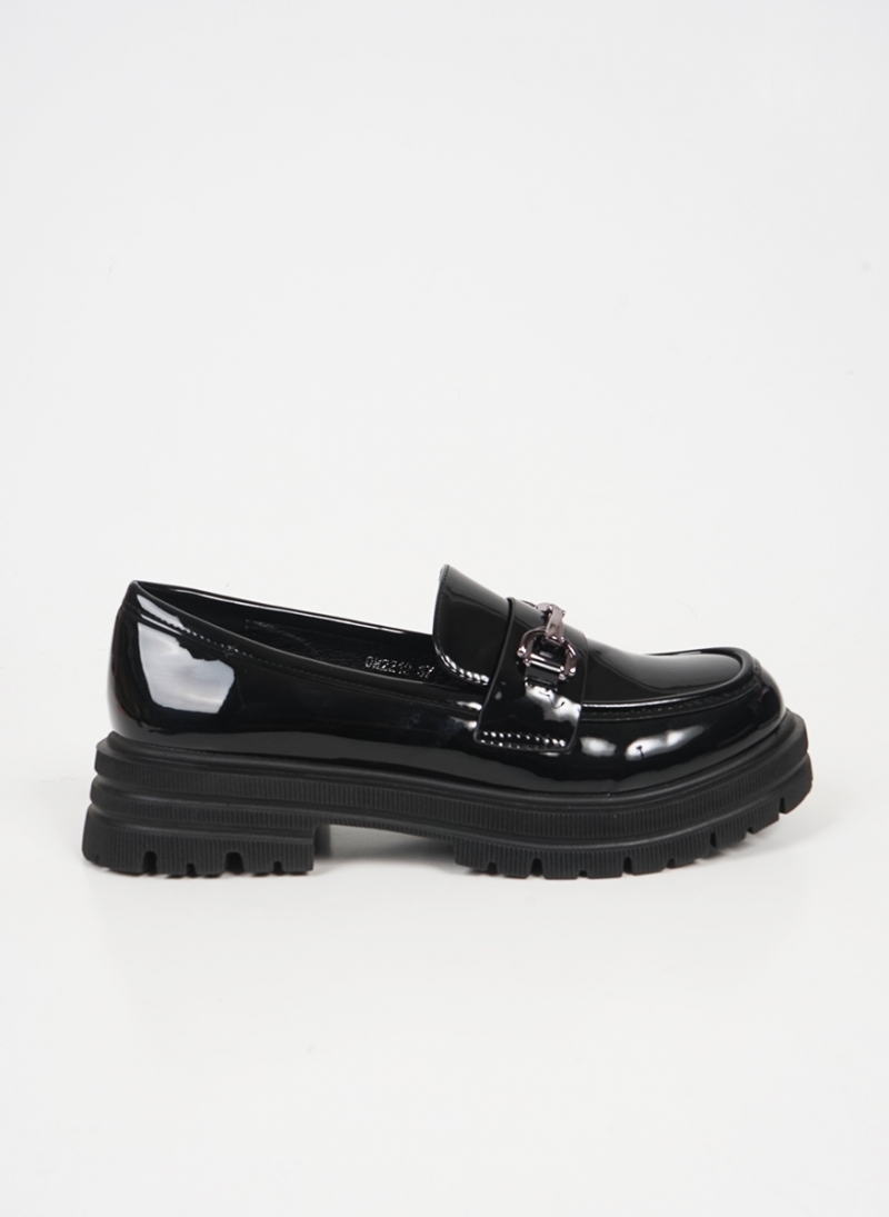 ΛΟΥΣΤΡΙΝΙ LOAFERS ΜΕ ΜΕΤΑΛΛΙΚΗ ΑΓΚΡΑΦΑ
