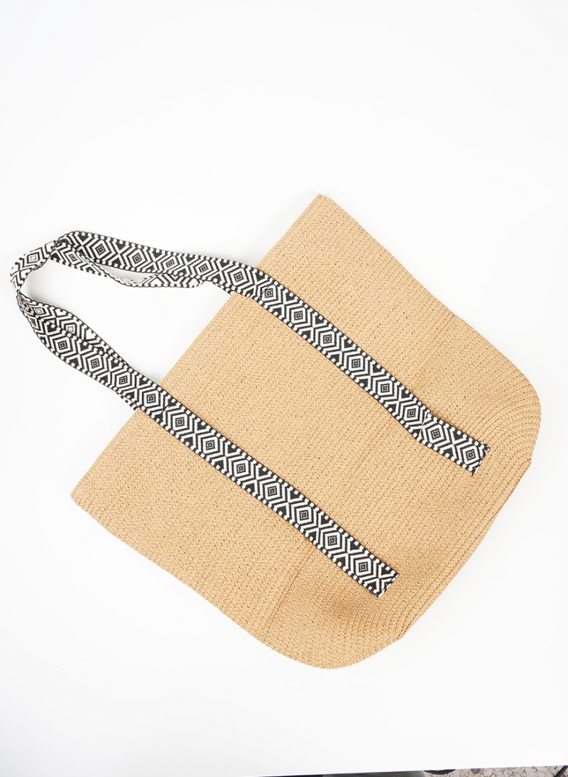 ΓΥΝΑΙΚΕΙΑ ΨΑΘΙΝΗ ΤΣΑΝΤΑ ΩΜΟΥ ΜΕ BOHO ΙΜΑΝΤΑ 43004